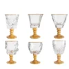 Set di sei calici dorati Capriccio