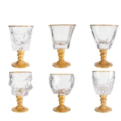 Set di sei calici dorati Capriccio
