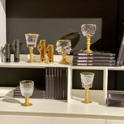 Set di sei calici dorati Capriccio