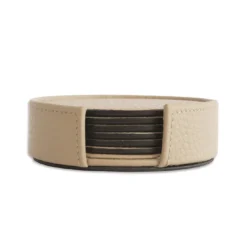 Set di 6 sottobicchieri beige