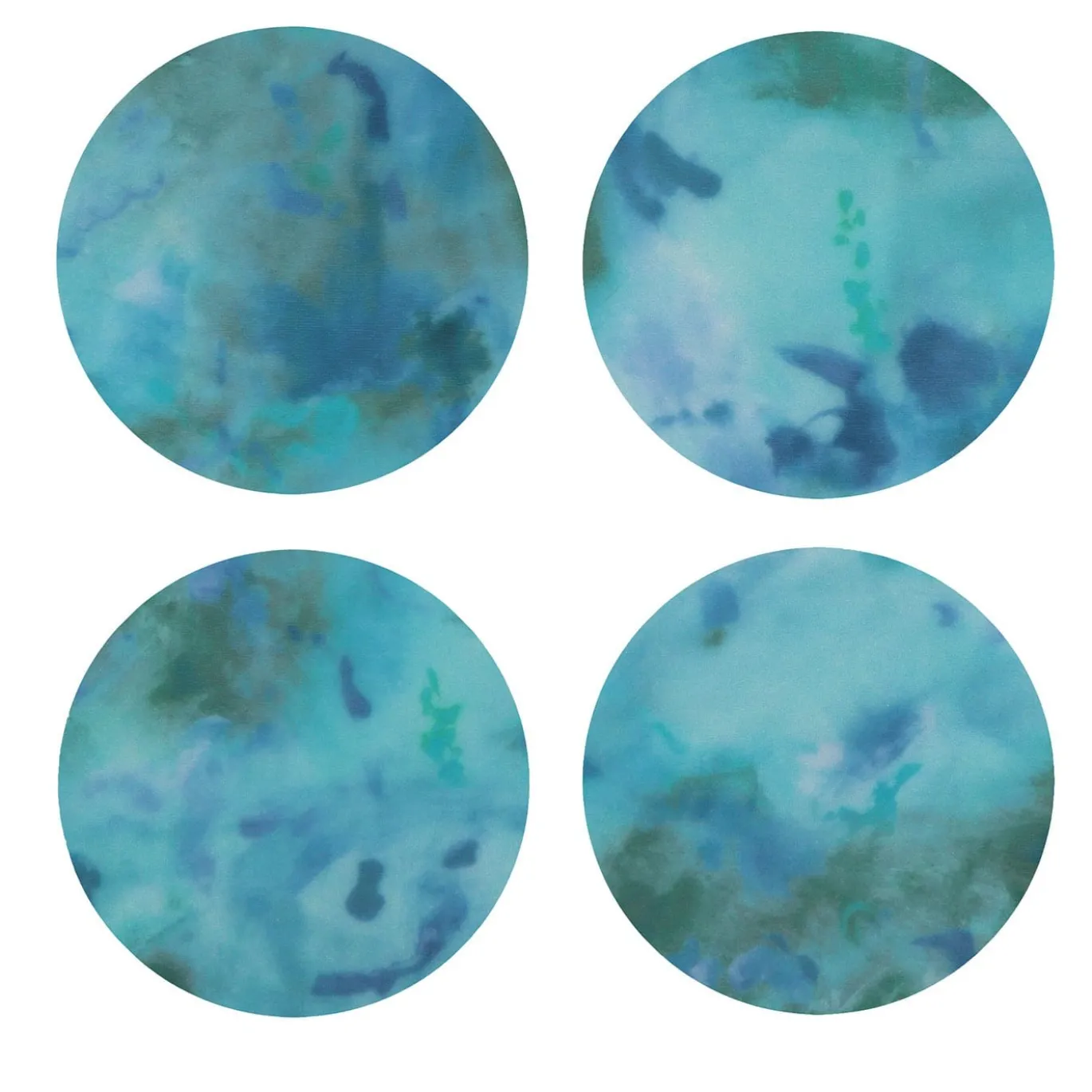 Set di 8 sottobicchieri blu screziati Dafne