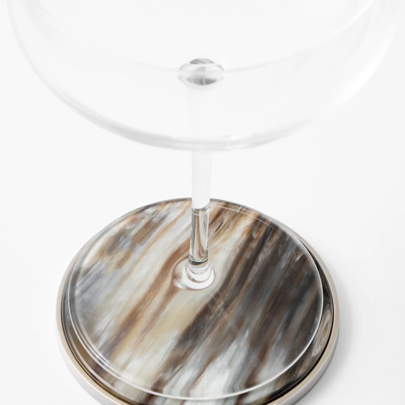 Set di 6 Sottobicchieri in Corno Naturale Marrone