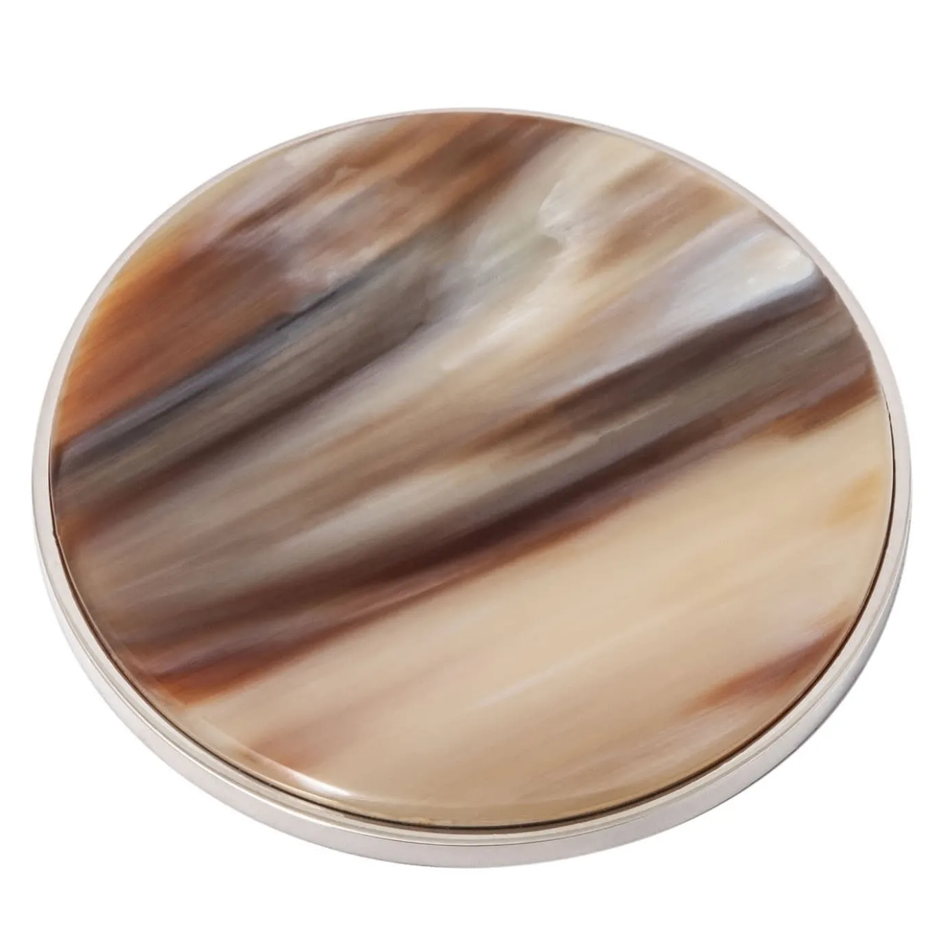 Set di 6 Sottobicchieri in Corno Naturale Marrone