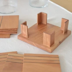 Set di sottobicchieri in legno Deodara