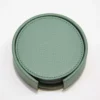 Set di 6 sottobicchieri in pelle verde salvia