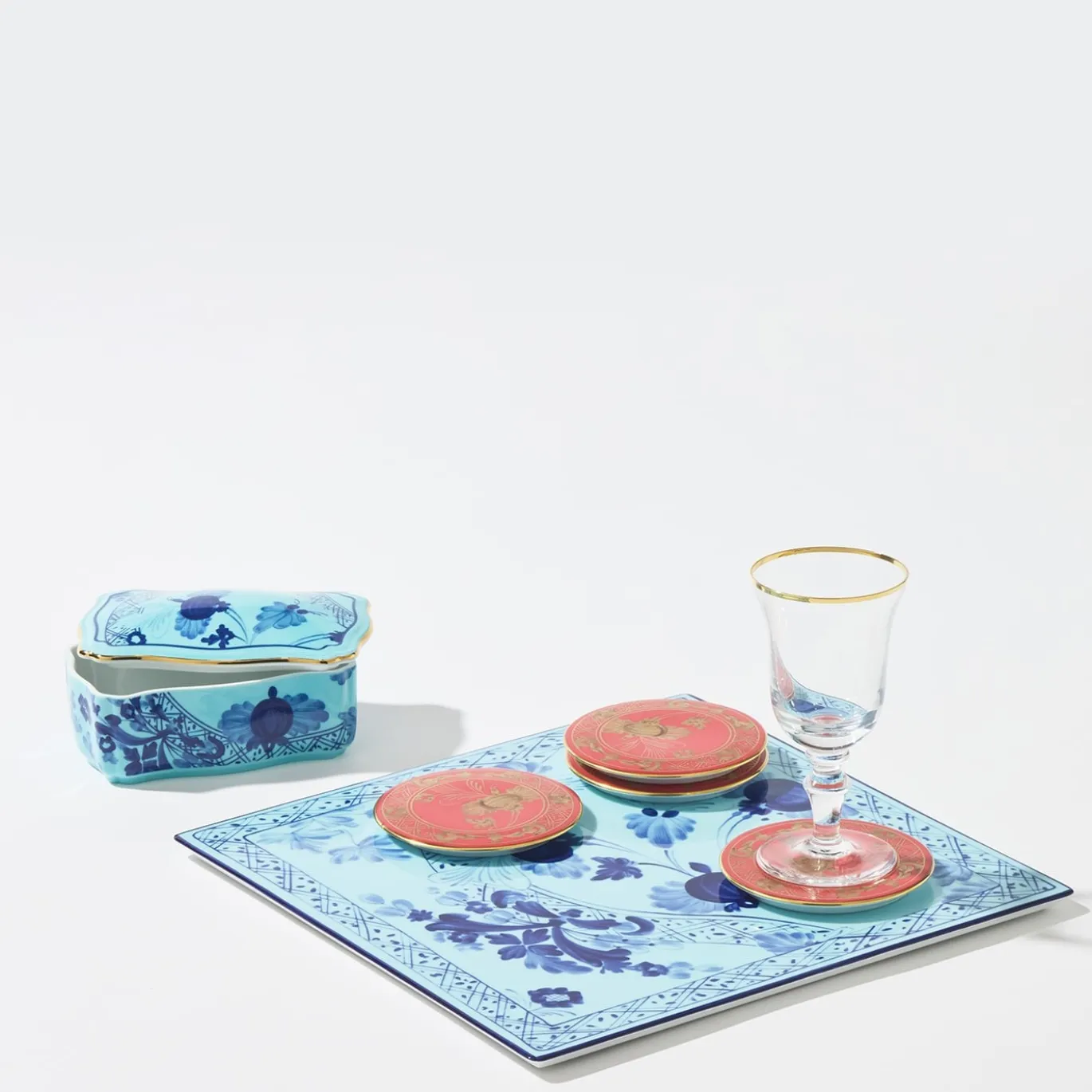 Set di 4 Sottobicchieri Oriente Italiano Rubrum