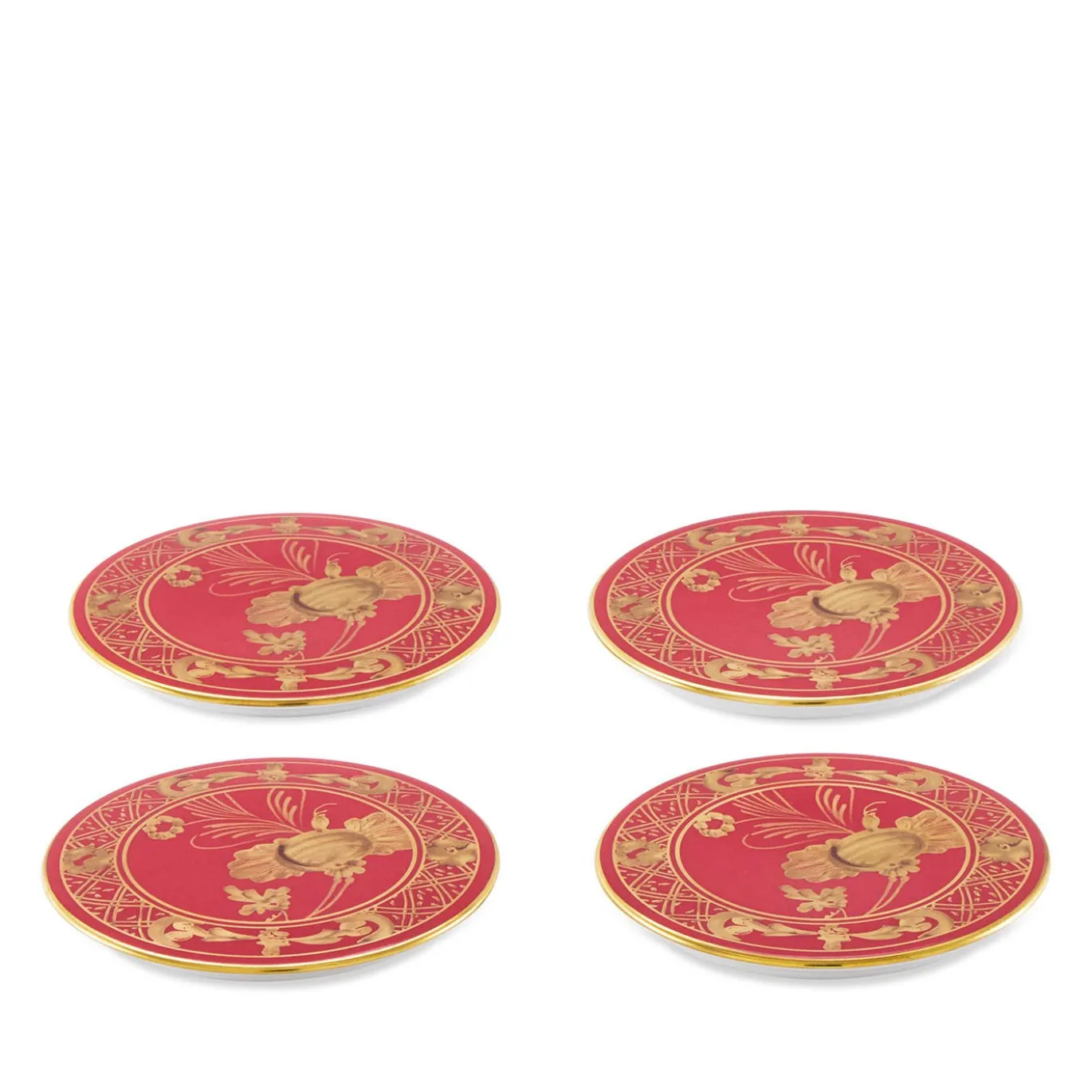 Set di 4 Sottobicchieri Oriente Italiano Rubrum