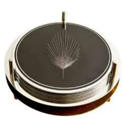Set di 6 sottobicchieri Phoinix in rame placcato argento