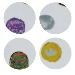 Set di 8 sottobicchieri policromi screziati Big Bang