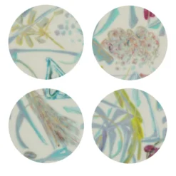 Set di 8 sottobicchieri policromi multicolore di Panarea