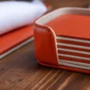 Set di 6 sottobicchieri quadrati Mondrian Spritz Orange e Luna White