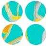 Set di 8 sottobicchieri rivestiti in azzurro