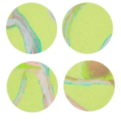 Set di 8 sottobicchieri rivestiti di luce verde