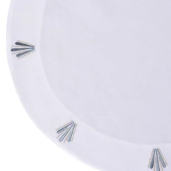 Set di 2 sottobicchieri rotondi bianchi Peacock