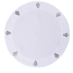 Set di 2 sottobicchieri rotondi bianchi Peacock