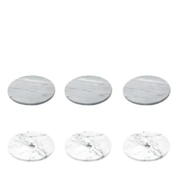 Set di 6 sottobicchieri rotondi in marmo