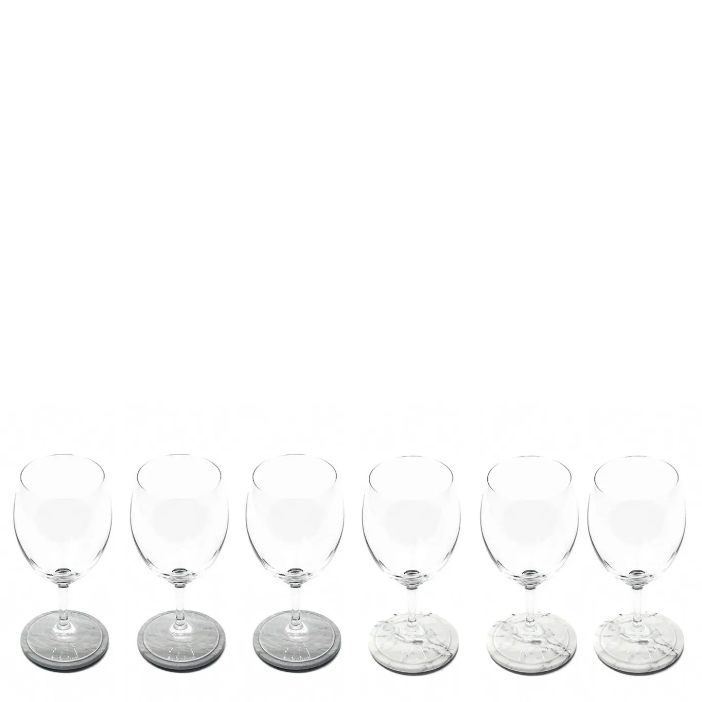 Set di 6 sottobicchieri rotondi in marmo