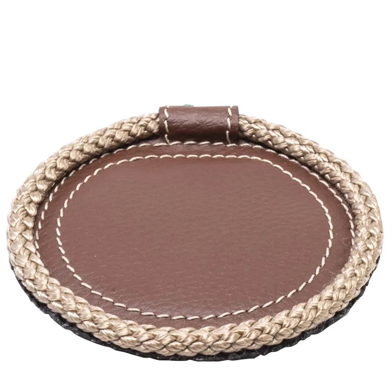 Set di 6 sottobicchieri rotondi beige