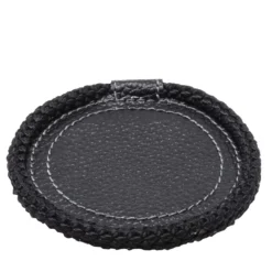 Set di 6 sottobicchieri rotondi neri