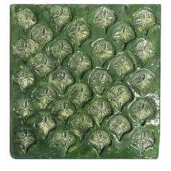 Set di 2 sottopentola quadrati Conchiglia verdi