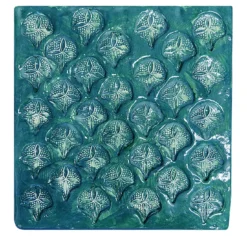 Set di 2 sottopentola quadrati Conchiglia blu