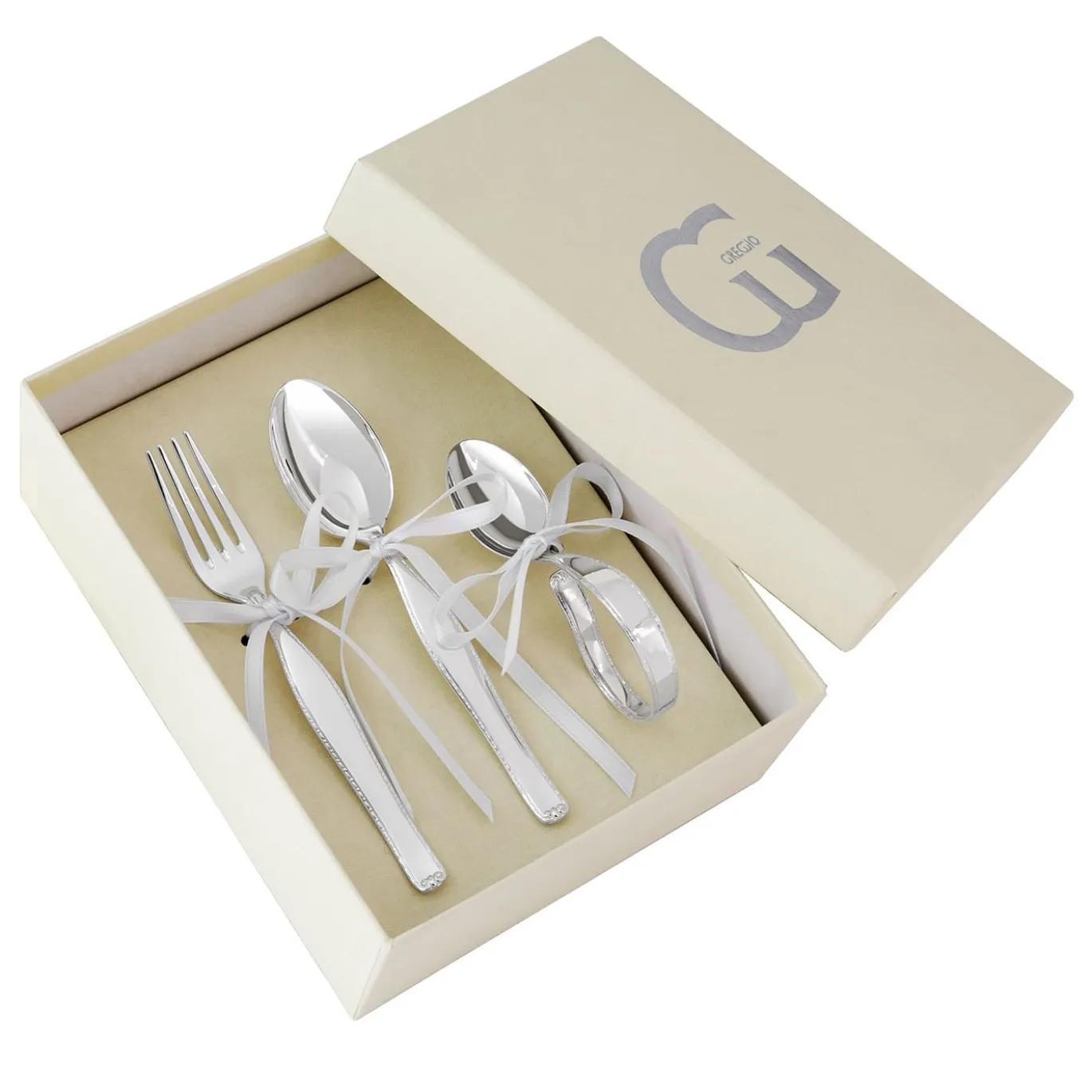 Set di stoviglie per bambini in argento N.1