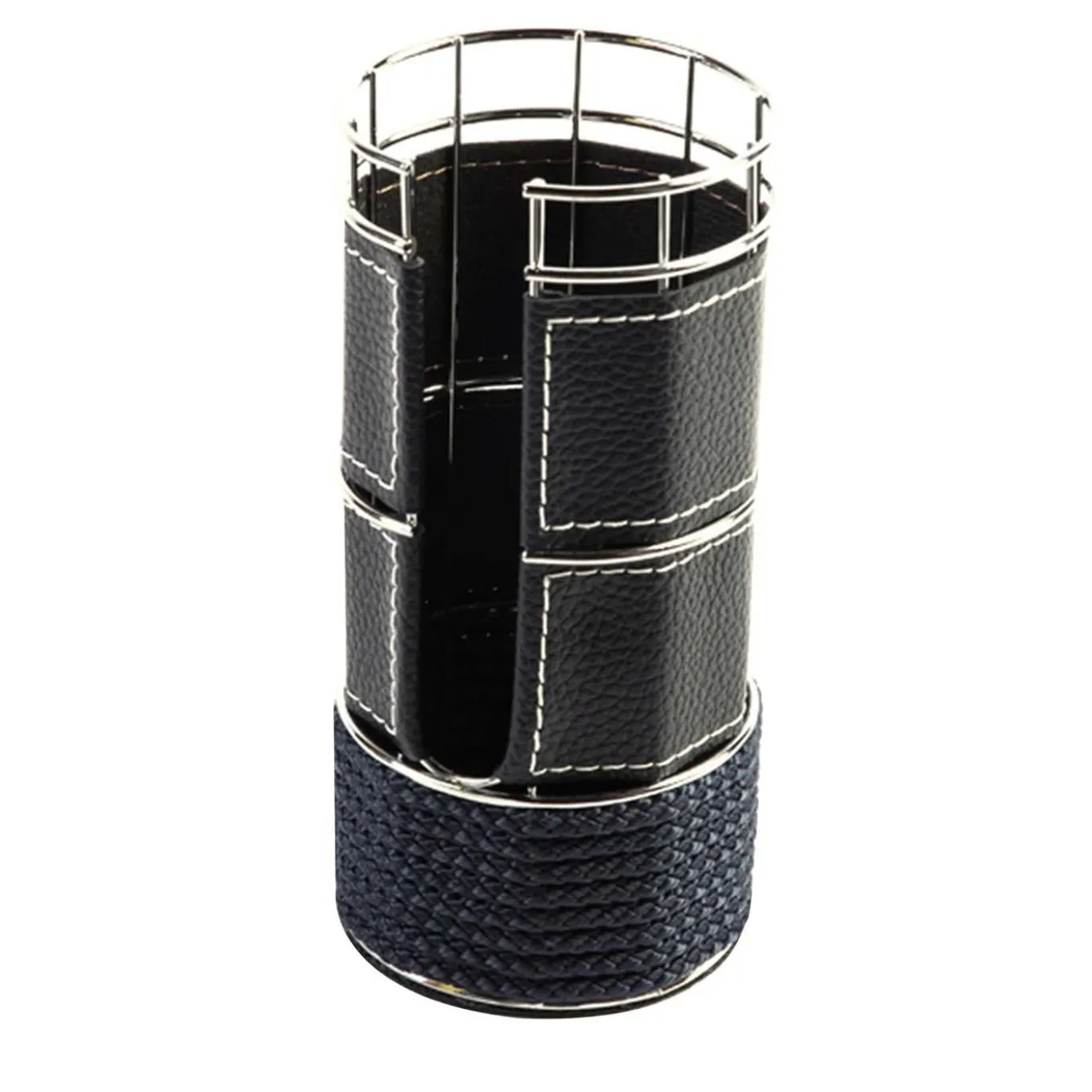Set di 2 supporti in metallo blu per bicchieri di plastica