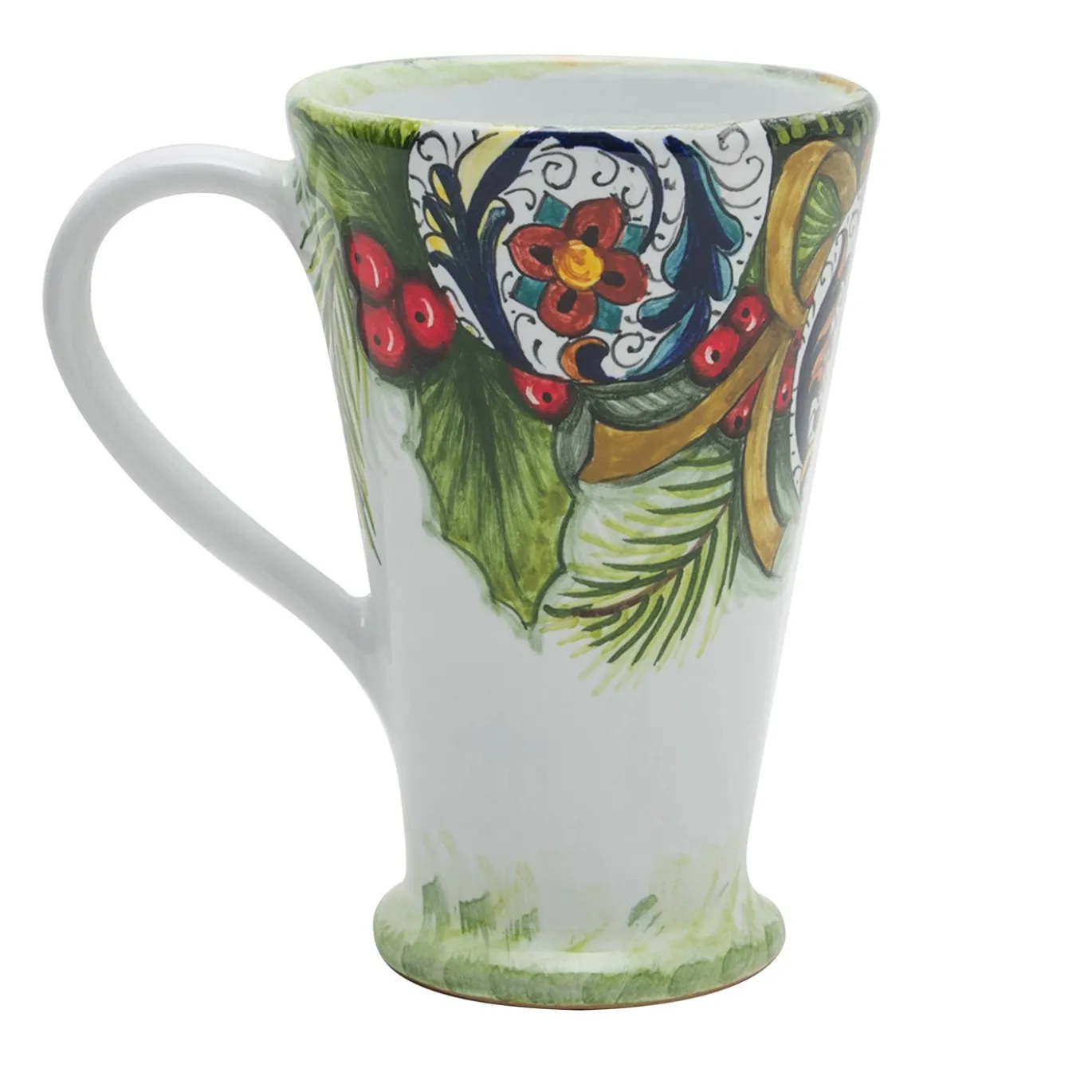 Set di 2 Tazze a Cono Christmas con decoro Ricco Deruta