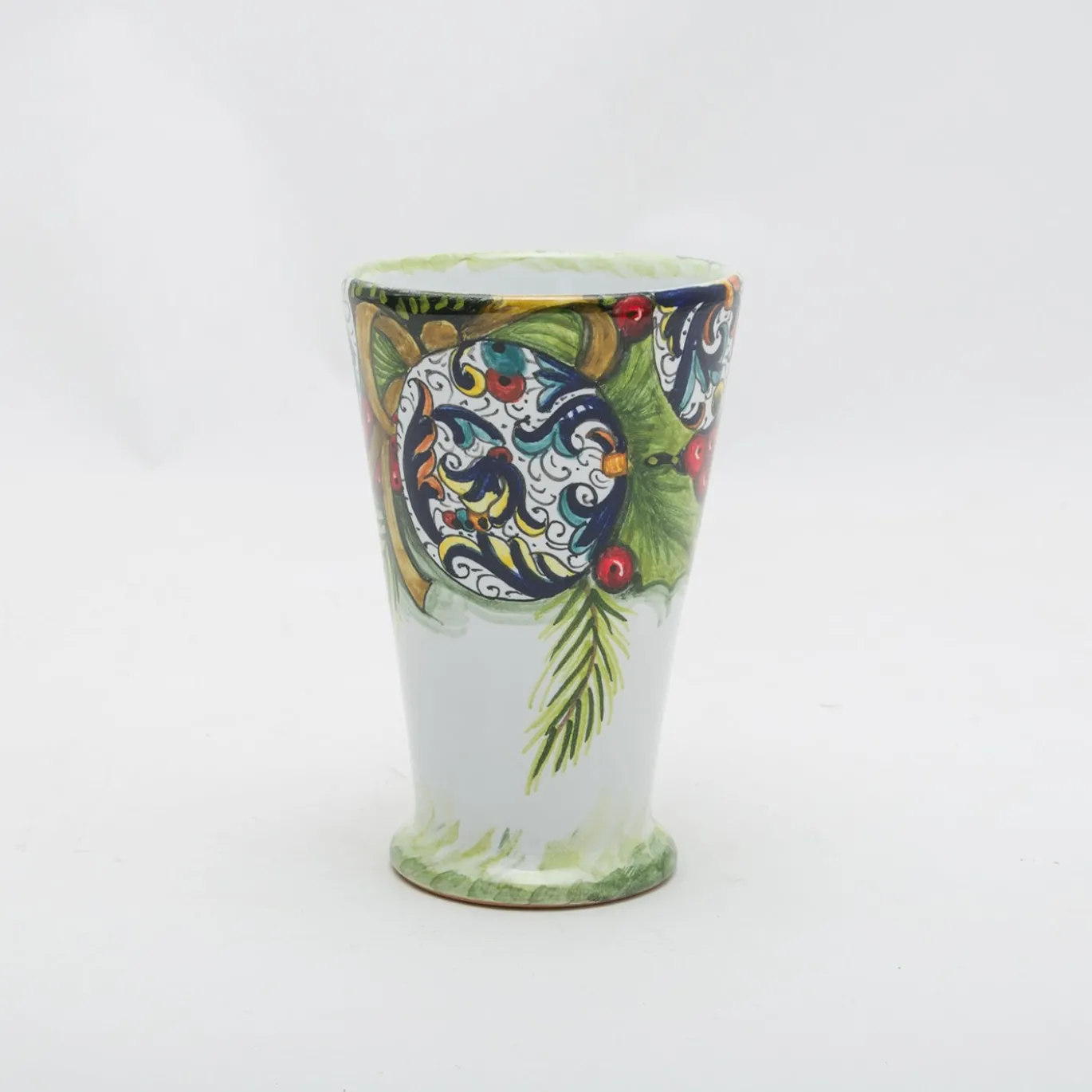 Set di 2 Tazze a Cono Christmas con decoro Ricco Deruta