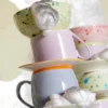 Set di 4 tazze chubby Murrine grigie