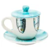 Set di 4 tazze da caffè Controcorrente in ceramica con coperchio e piattino