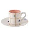 Set di 2 tazze da caffè e piattini quadrati Palm Beach #1