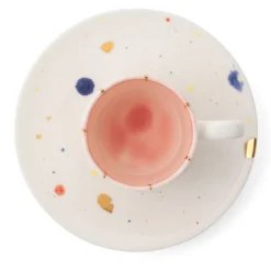 Set di 2 tazze da caffè e piattini quadrati Palm Beach #1