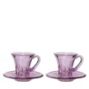Set di 2 tazze da caffè espresso viola trasparenti Prestige
