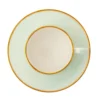 Set di 2 tazze da tè Alpine in porcellana color menta con piattini
