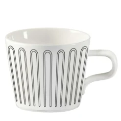 Set di 2 tazze e piattini neri Baroqeat #1 di Salvatore Spataro