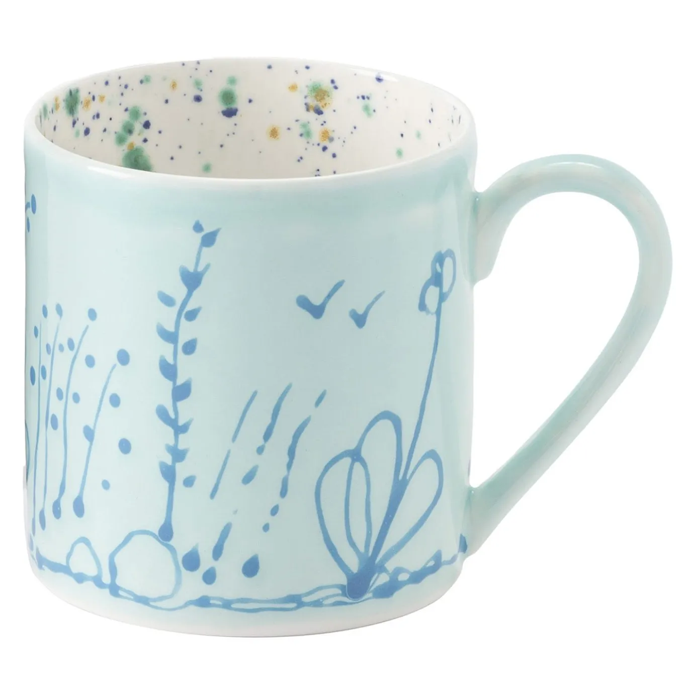 Set di 2 tazze grandi marmorizzate blu