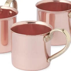Set di 4 tazze in rame