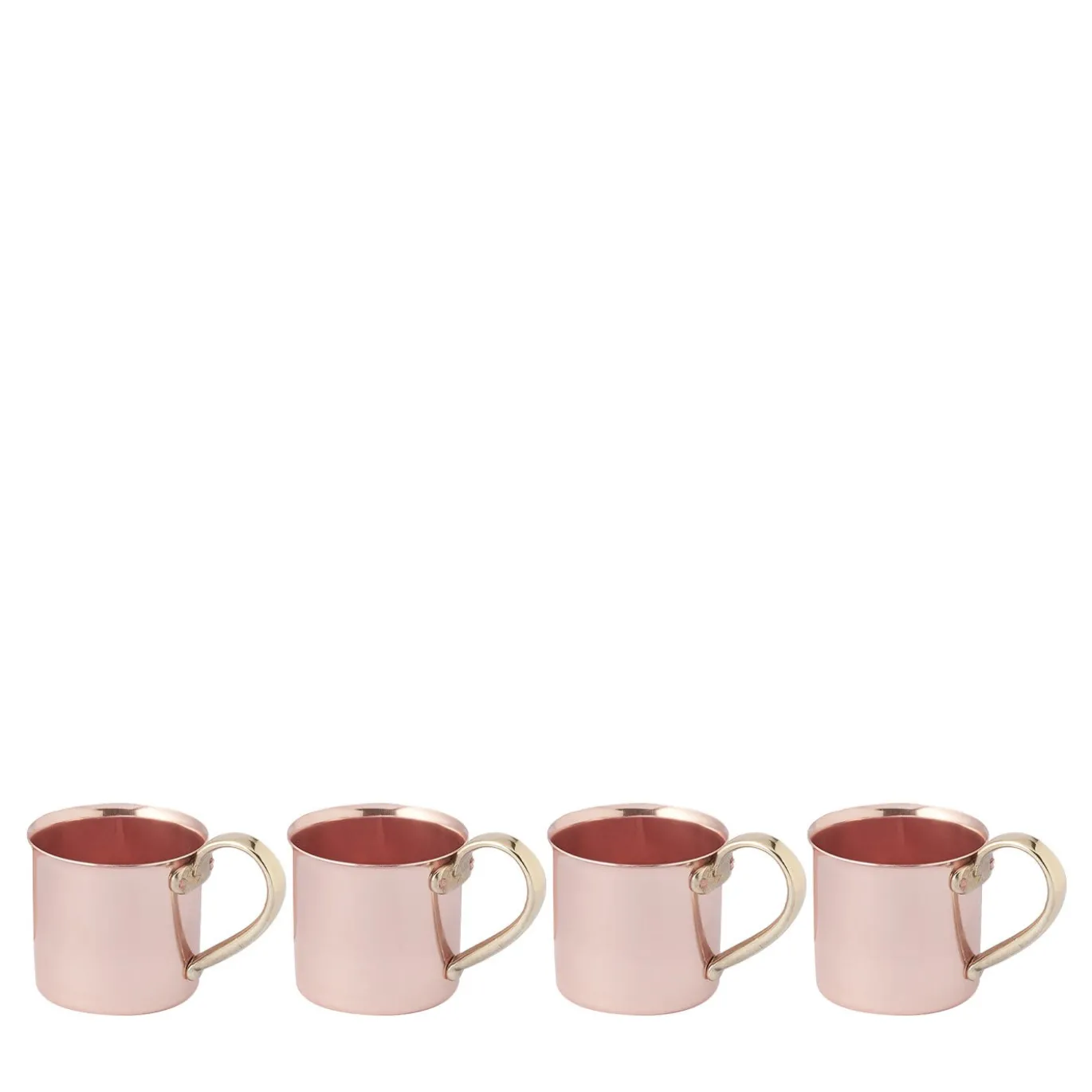 Set di 4 tazze in rame