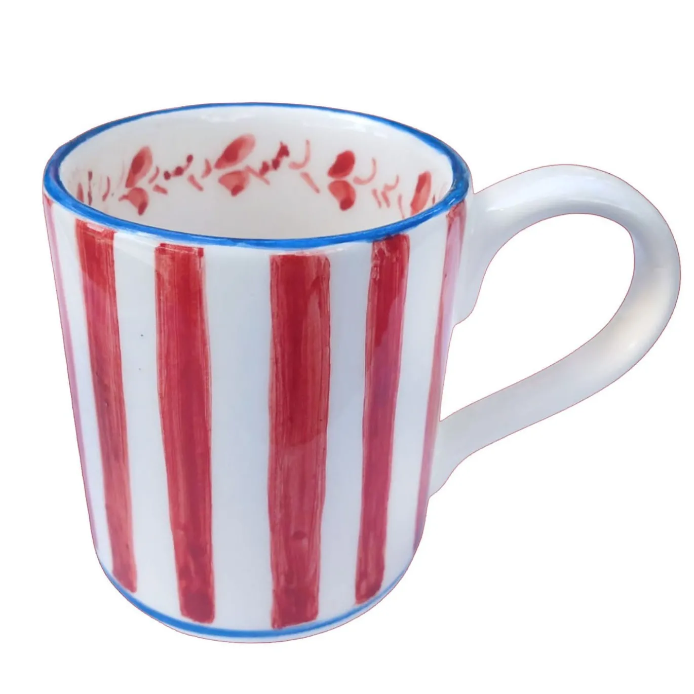 Set di 6 tazze rosse in ceramica