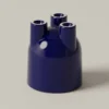 Set di 4 tazzine da espresso e piattini scultorei cUUUp in ceramica lucida blu