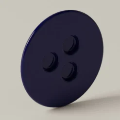 Set di 4 tazzine da espresso e piattini scultorei cUUUp in ceramica lucida blu