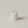 Set di 4 tazzine da espresso e piattini scultorei cUUUp in ceramica bianca lucida