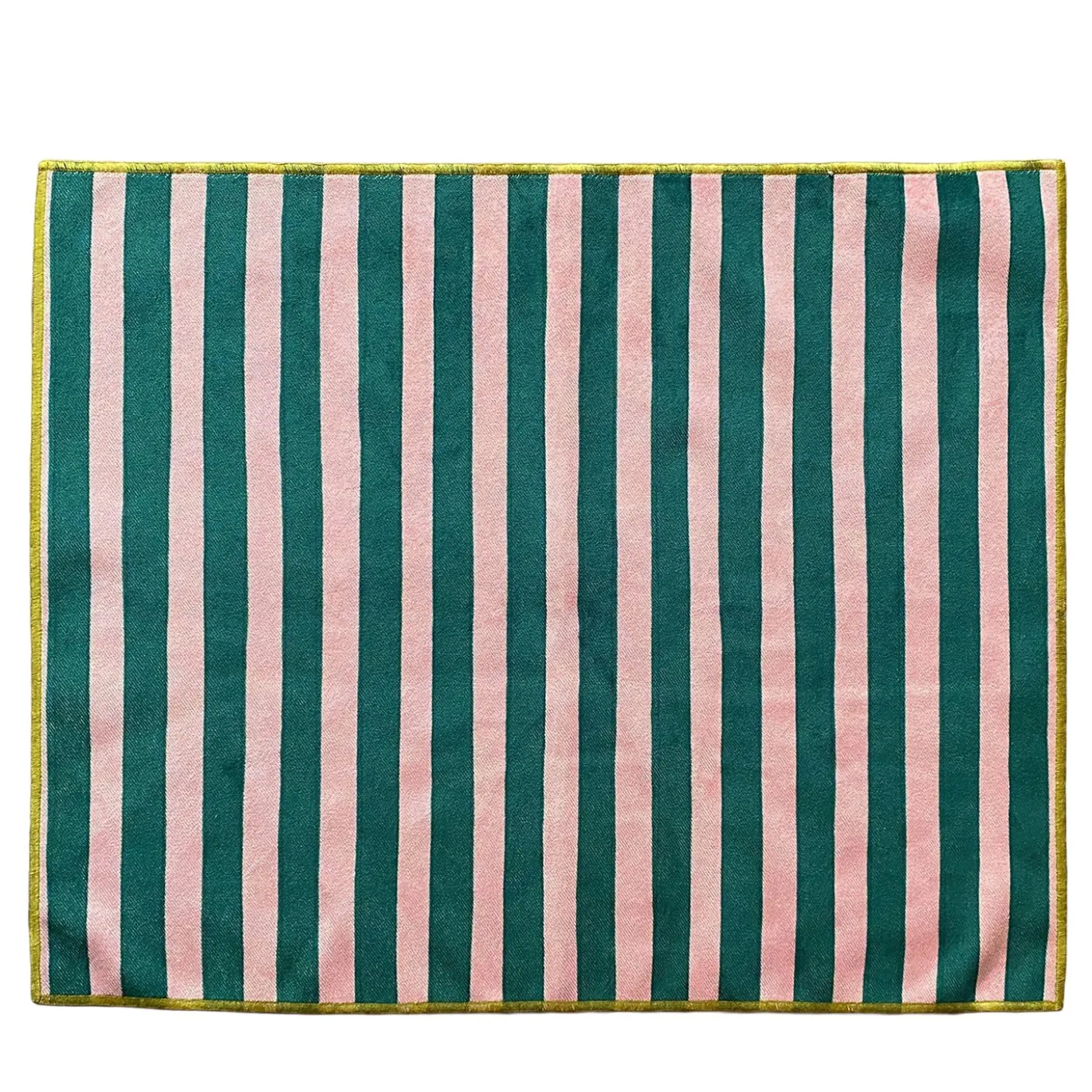 Set di 4 tovagliette a righe rosa e verdi
