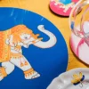 Set di 2 tovagliette blu Elephant