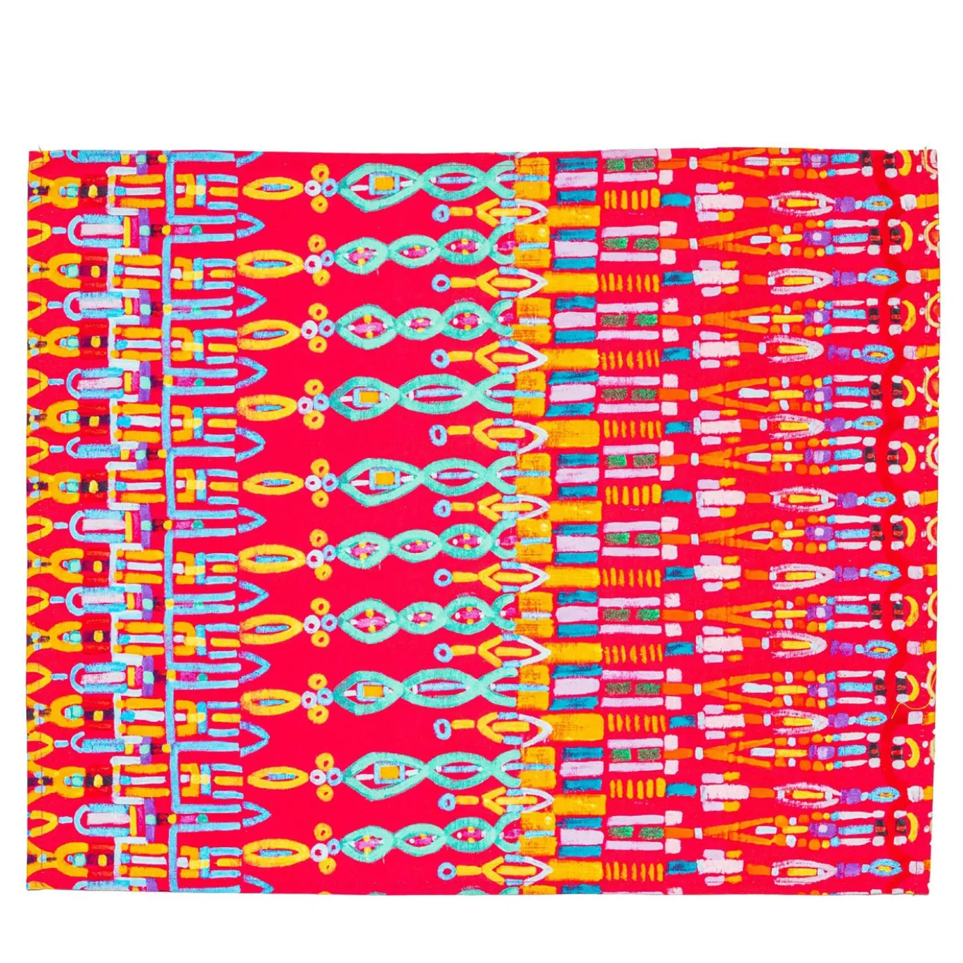 Set di 4 tovagliette Colores fucsia in cotone stampato