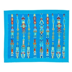 Set di 4 tovagliette Colores in cotone azzurro