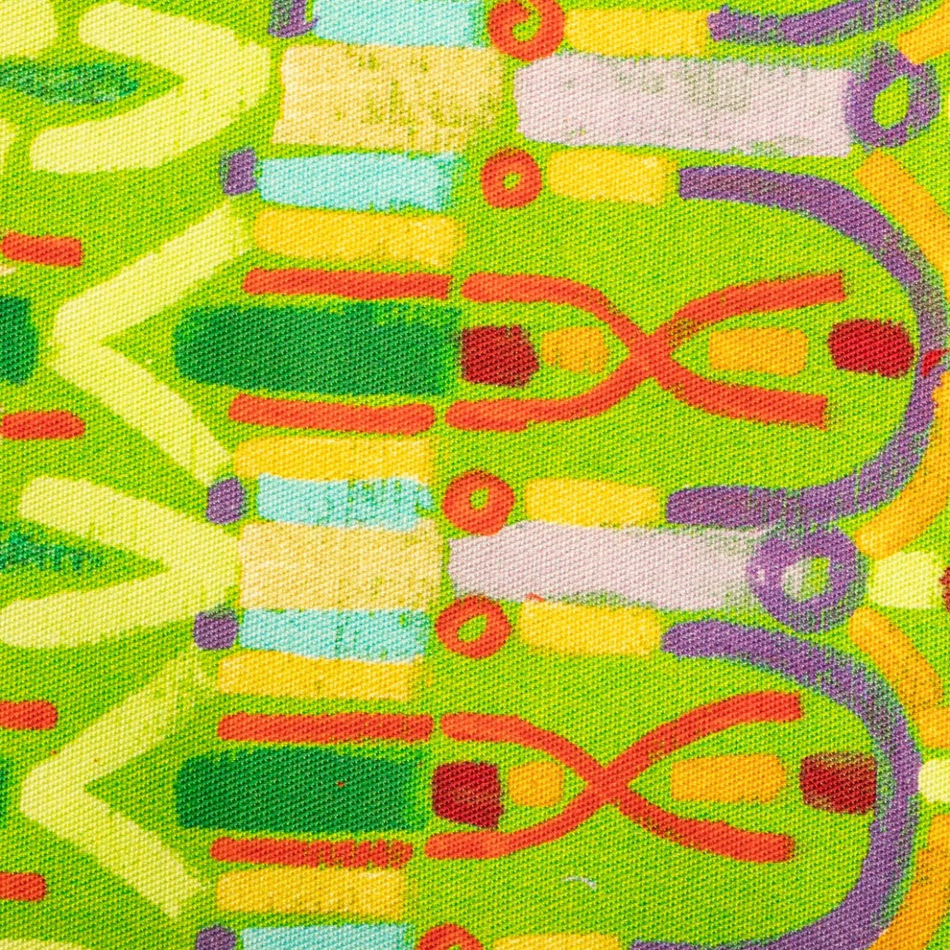 Set di 4 tovagliette Colores nelle tonalità verde acido in cotone stampato
