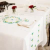 Set di 2 tovagliette di servizio bianche a forma di fiore Limoni Multicolor