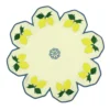 Set di 2 tovagliette di servizio gialle a forma di fiore Limoni Multicolor